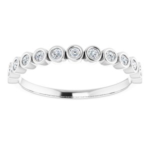Bezel - Dawna - Platinum 1/6 CTW Natural Diamond Anniversary Band