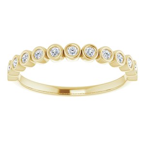 Bezel - Dawna - 14K Yellow Gold 1/6 CTW Natural Diamond Anniversary Band