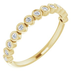 Bezel - Dawna - 14K Yellow Gold 1/5 CTW Lab-Grown Diamond Anniversary Band