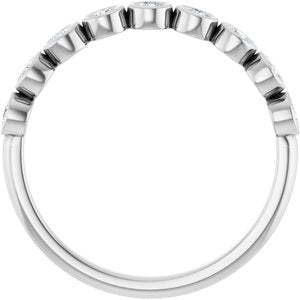 Bezel - Dawna - Platinum 1/4 CTW Lab-Grown Diamond  Anniversary Band