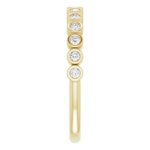 Bezel - Dawna - 14K Yellow Gold 1/5 CTW Lab-Grown Diamond Anniversary Band