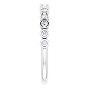 Bezel - Dawna - 14K White Gold 1/6 CTW Natural Diamond Anniversary Band