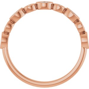 Bezel - Emilia - 14K Rose Gold 1/6 CTW Lab-Grown Diamond  Anniversary Band