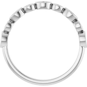 Bezel - Emilia - 14K White Gold 1/6 CTW Lab-Grown Diamond  Anniversary Band