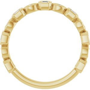 Bezel - Emilia - 14K Yellow Gold 3/8 CTW Natural Diamond Anniversary Band