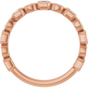 Bezel - Emilia - 14K Rose Gold 3/8 CTW Natural Diamond Anniversary Band