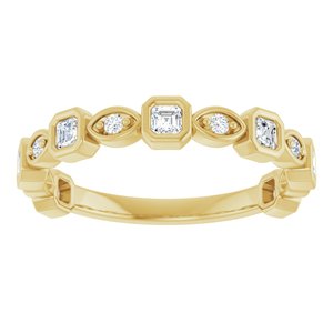 Bezel - Emilia - 14K Yellow Gold 3/8 CTW Natural Diamond Anniversary Band