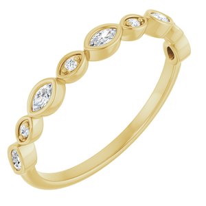 Bezel - Emilia - 14K Yellow Gold 1/6 CTW Lab-Grown Diamond  Anniversary Band