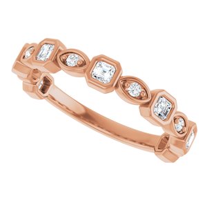 Bezel - Emilia - 14K Rose Gold 3/8 CTW Natural Diamond Anniversary Band