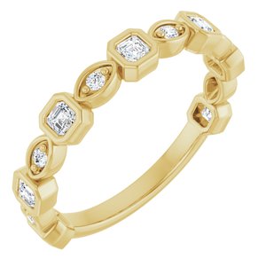 Bezel - Emilia - 14K Yellow Gold 3/8 CTW Natural Diamond Anniversary Band