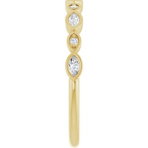 Bezel - Emilia - 14K Yellow Gold 1/6 CTW Lab-Grown Diamond  Anniversary Band