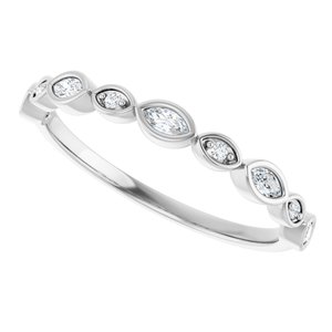 Bezel - Emilia - 14K White Gold 1/6 CTW Lab-Grown Diamond  Anniversary Band