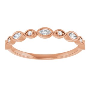 Bezel - Emilia - 14K Rose Gold 1/6 CTW Lab-Grown Diamond  Anniversary Band