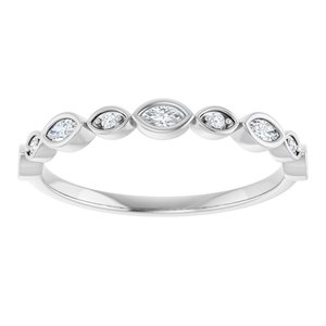 Bezel - Emilia - 14K White Gold 1/6 CTW Lab-Grown Diamond  Anniversary Band
