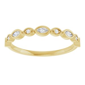 Bezel - Emilia - 14K Yellow Gold 1/6 CTW Lab-Grown Diamond  Anniversary Band