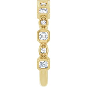 Bezel - Emilia - 14K Yellow Gold 3/8 CTW Natural Diamond Anniversary Band