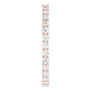 Pave - Tanisha - 14K Rose Gold 3/8 CTW Natural Diamond Eternity Band Size 5