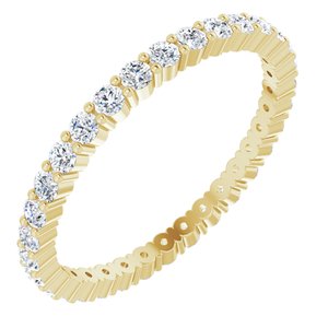Pave - Tanisha - 14K Yellow Gold 3/8 CTW Lab-Grown Diamond Eternity Band Size 5