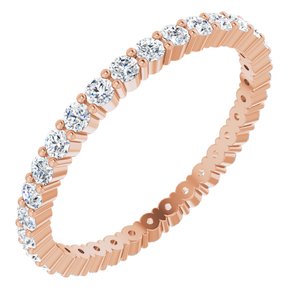 Pave - Tanisha - 14K Rose Gold 3/8 CTW Lab-Grown Diamond Eternity Band Size 5