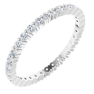 Pave - Tanisha - 18K White Gold 1/2 CTW Natural Diamond Eternity Band Size 5