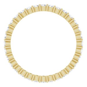 Pave - Tanisha - 14K Yellow Gold 3/8 CTW Lab-Grown Diamond Eternity Band Size 5