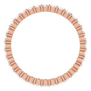Pave - Tanisha - 14K Rose Gold 3/8 CTW Lab-Grown Diamond Eternity Band Size 5