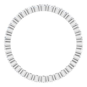 Pave - Tanisha - Platinum 3/8 CTW Natural Diamond Eternity Band Size 5