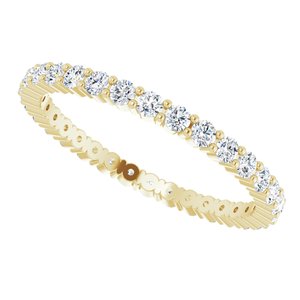 Pave - Tanisha - 14K Yellow Gold 3/8 CTW Natural Diamond Eternity Band Size 5