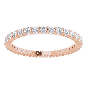 Pave - Tanisha - 14K Rose Gold 3/8 CTW Lab-Grown Diamond Eternity Band Size 5
