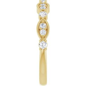 Nature - Brittany - 14K Yellow Gold 1/3 CTW Lab-Grown Diamond Anniversary Band