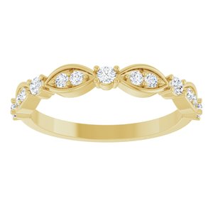 Nature - Brittany - 14K Yellow Gold 1/3 CTW Lab-Grown Diamond Anniversary Band
