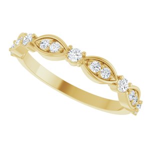 Nature - Brittany - 14K Yellow Gold 1/3 CTW Lab-Grown Diamond Anniversary Band