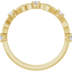 Nature - Brittany - 14K Yellow Gold 1/3 CTW Lab-Grown Diamond Anniversary Band