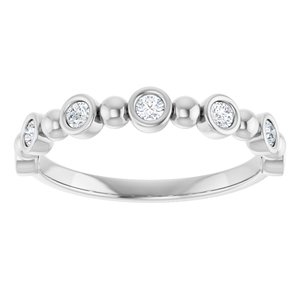 14K White Gold - Maribel - 1/5 CTW Lab-Grown Diamond  Anniversary Band