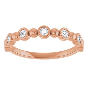 14K Rose Gold - Maribel - 1/5 CTW Lab-Grown Diamond  Anniversary Band