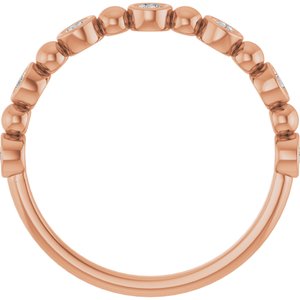 14K Rose Gold - Maribel - 1/5 CTW Lab-Grown Diamond  Anniversary Band