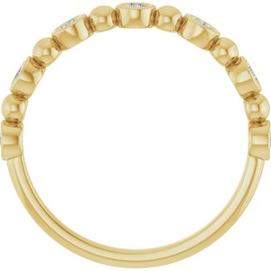 14K Yellow Gold - Maribel - 1/5 CTW Lab-Grown Diamond  Anniversary Band