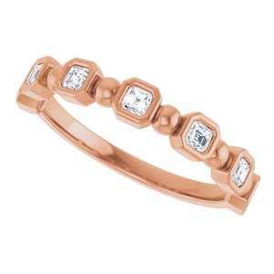 14K Rose Gold - Maribel - 1/3 CTW Natural Diamond Anniversary Band