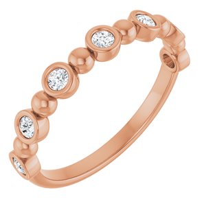 14K Rose Gold - Maribel - 1/5 CTW Lab-Grown Diamond  Anniversary Band