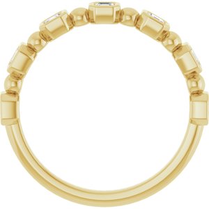 14K Yellow Gold - Maribel - 1/3 CTW Natural Diamond Anniversary Band