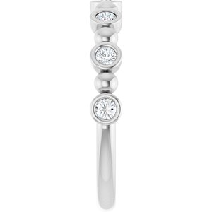 Platinum - Maribel - 1/5 CTW Lab-Grown Diamond  Anniversary Band
