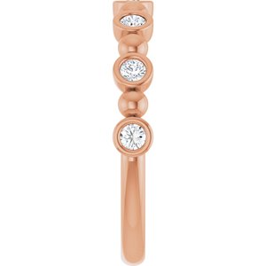 14K Rose Gold - Maribel - 1/5 CTW Lab-Grown Diamond  Anniversary Band