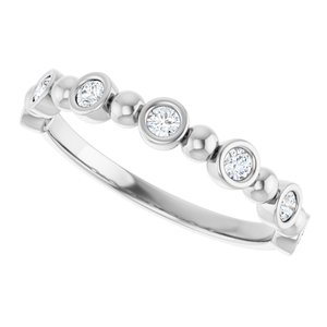 14K White Gold - Maribel - 1/5 CTW Lab-Grown Diamond  Anniversary Band