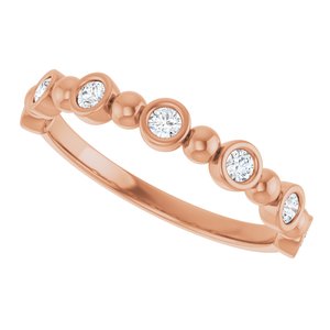 14K Rose Gold - Maribel - 1/5 CTW Lab-Grown Diamond  Anniversary Band