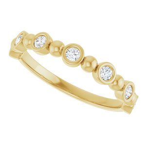 14K Yellow Gold - Maribel - 1/5 CTW Lab-Grown Diamond  Anniversary Band