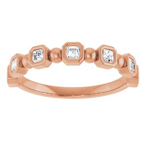 14K Rose Gold - Maribel - 1/3 CTW Natural Diamond Anniversary Band