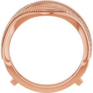 Nature - Paloma - 14K Rose Gold 1/5 CTW Lab-Grown Diamond Ring Guard