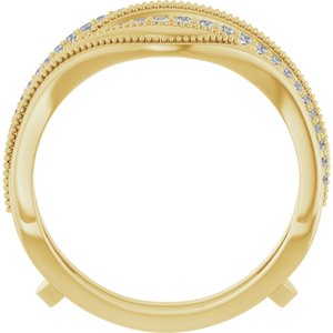 Nature - Paloma - 14K Yellow Gold 1/6 CTW Natural Diamond Ring Guard