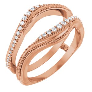 Nature - Paloma - 14K Rose Gold 1/6 CTW Natural Diamond Ring Guard