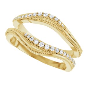 Nature - Paloma - 14K Yellow Gold 1/6 CTW Natural Diamond Ring Guard